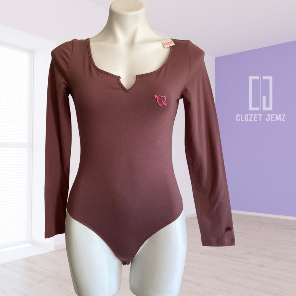 (S) Purple Victoria's Secret PINK Bodysuit NWT